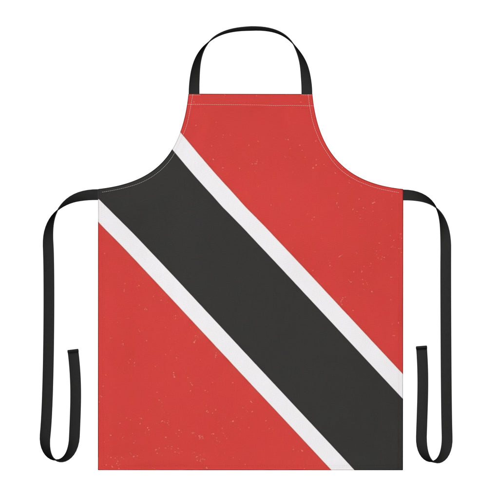 Trinidad & Tobago Flag Apron – Red Black Diagonal Kitchen Apron